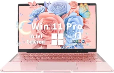Laptop Ultraleve E Portátil De 14' Rose Gold - Win 11 Pro/Office 2019, Celeron J4105, Tela Fhd Ips, 6 Gb De Ram, Dobradiça De 180°/Hdmi/Wifi/Bt - Perfeito Para Viagens, Trabalho, Estudo E Div
