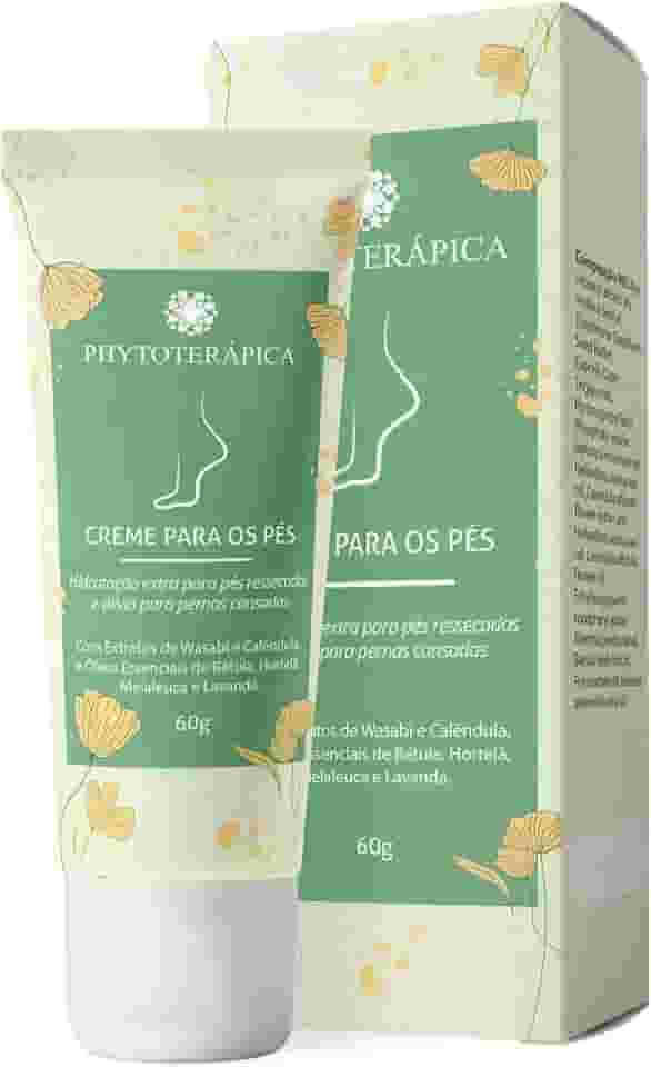 PHYTOTERAPICA - Creme de Hidratação para Pés e Pernas - Aromaterapia – Para pés ressecados e alívio para pernas cansadas, Refrescante – Wasabi e Calêndula - 60g