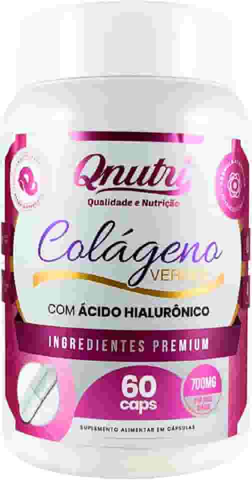 Colágeno Verisol 60 Cápsulas Acido Hialurônico Biotina Zinco Vitaminas Minerais Suplemento Qnutri