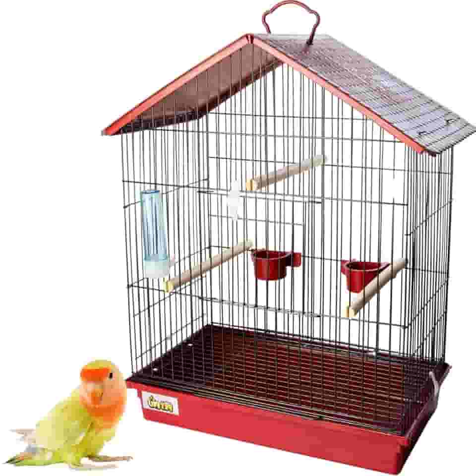 Gaiola Calopsita Viveiro Para Pássaros Grande Reforçado (Vermelho)