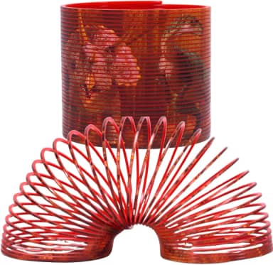 Brinquedo Mola Maluca Grande Vermelho Triceratopes - Castela