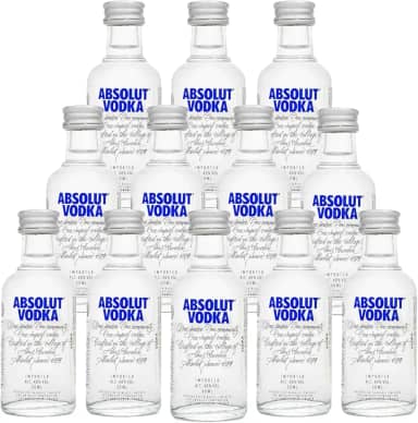 Mini Vodka Absolut, Kit 12 Unidades, 50ml