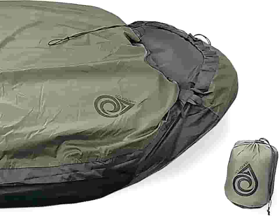 AquaQuest Bolsa Pharaoh Bivy – Capa de saco de dormir 100% à prova d'água, compacta, leve, respirável, saco para sobrevivência ao ar livre, Bushcraft, acampamento minimalista