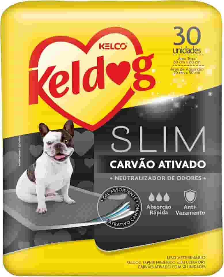 Keldog Tapete Higiênico Slim Ultra Dry Carvão Ativado c/ 30 UN