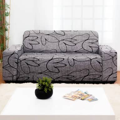 Capa para Sofa 3 Lugares em Malha Elastex Luxo Florata