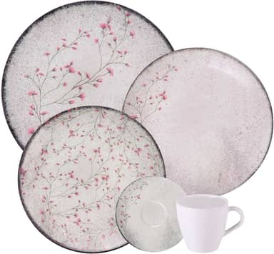 Aparelho de Jantar Tramontina Floralis em Porcelana Decorada 20 Peças