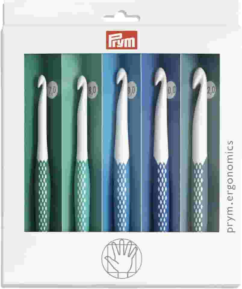 Kit de Agulhas para Crochê Ergonomics Grossas - 05 Tamanhos - 218441 - Prym