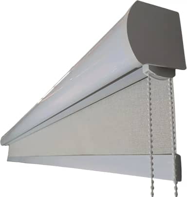 Persiana Rolô Cortina Blackout 100% 1,60 L x 1,30 A Com Bandô Cor Linho Natural