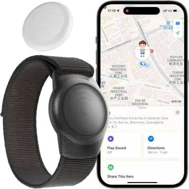 HONGTOP H Rastreador Gps Para Crianças (Somente Ios), Adolescentes, Necessidades Especiais, Idosos, Pulseira De Relógio Com Infantil Em Tempo Real, Funciona O Aplicativo Find My Mini Dispositivo Ras