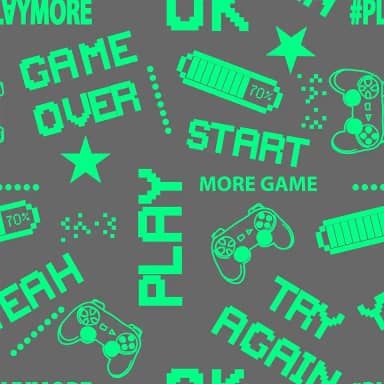 Papel De Parede 5m Adesivo Game Video Quarto Controle Gamer