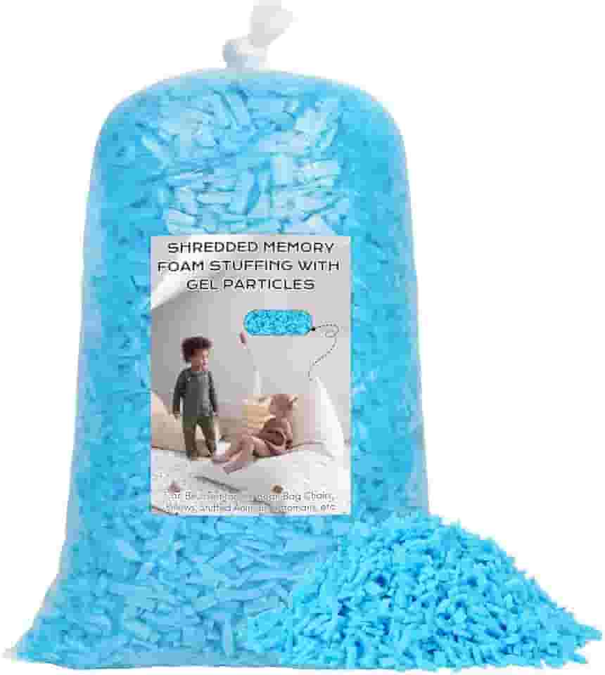 Enchimento de saco de feijão, enchimento de espuma de memória desfiada de 2,7 kg, enchimento de cadeira de saco de feijão, enchimento de refil de saco de feijão, enchimento de saco de pancada