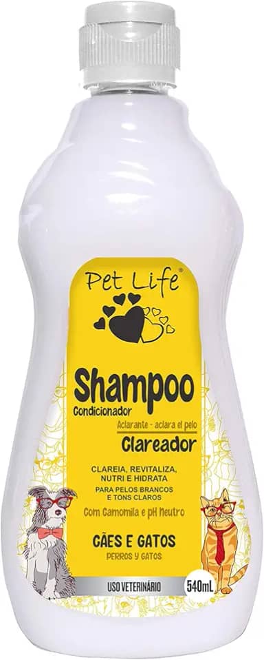 Shampoo Clareador Pet Life Cães e Gatos 540 mL