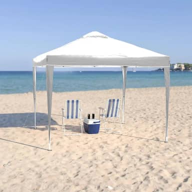 Tenda Articulada Gazebo 3x3m Articulado Alumínio Praia Camping Com Bolsa - Branco