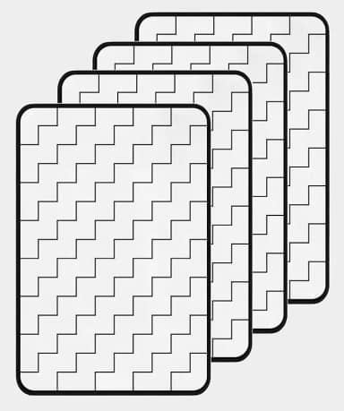 Tapete Higiênico Lavável para Cães YOLOPET – Estampa Chevron, Tamanho M (80x60cm), Kit com 4 unidades – Impermeável e Reutilizável