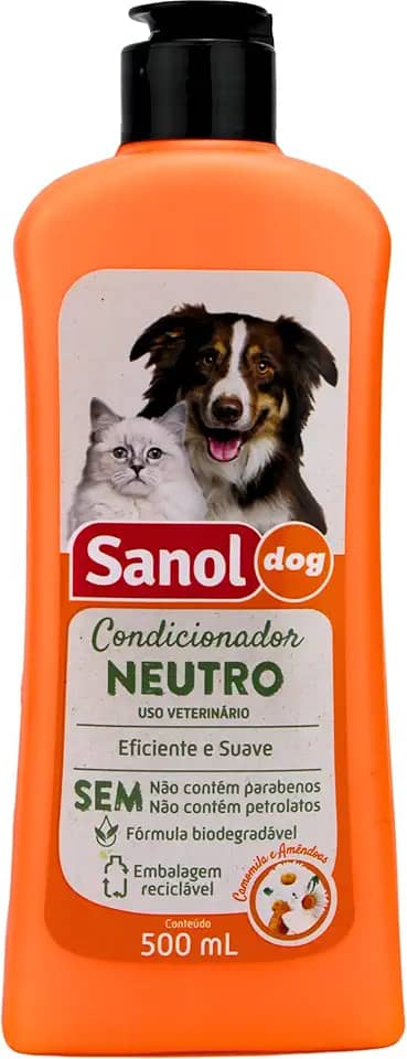 Sanol Dog Condicionador De Pelos Neutro 500 Ml Laranja