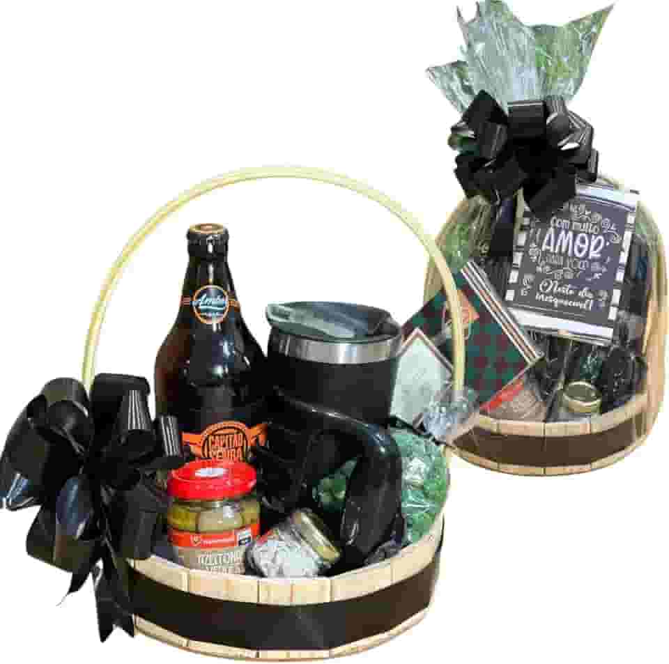 Cesta Presente Homem Cerveja Copo Térmico Garra Churrasco Chocolate Petiscos