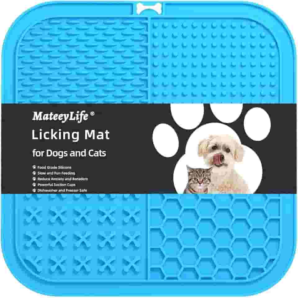 MateeyLife Tapetes grandes para cães e gatos, tapetes para lamber com ventosas para alívio da ansiedade de cães, almofada de manteiga de amendoim para reduzir o tédio, alimentador lento de cães para