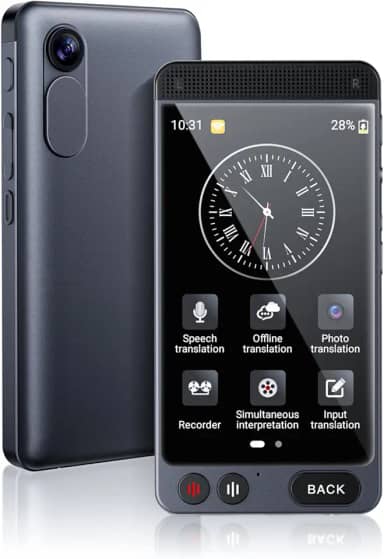Dispositivo tradutor de idiomas offline, tradutor instantâneo D21, sem necessidade de WiFi, tradução de voz bidirecional em tempo real, 142 idiomas, tradução de voz em tempo real, gravação e foto para