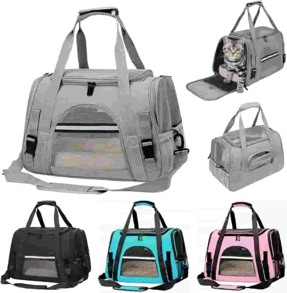 Bolsa Pet Transporte Viagem Avião Para Cães Gatos Luxo (cinzaa)