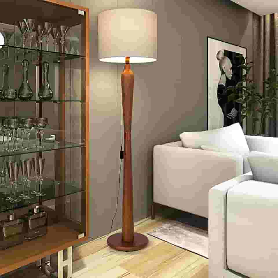 abajur De Chão Imperial DMOB - Classica e Sofisticada (Palha)