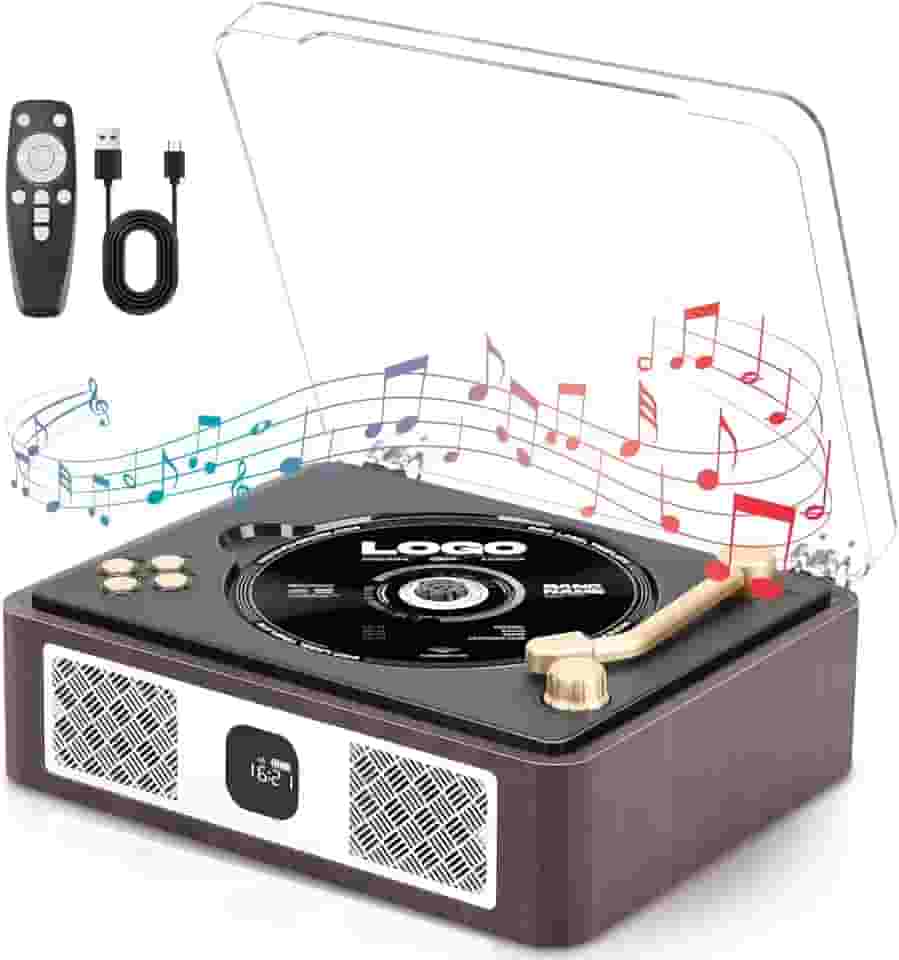 CD Player Portatil, Aparelho de Som Com CD, Alto-Falantes Duplos Integrados, 3600 Mah, Toca-Discos Retrô, Pode Copiar Músicas de CD para Um Pen Drive USB