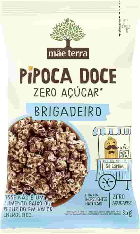 Mãe Terra Pipoca Doce Pronta Brigadeiro Zero Açúcar 35 g