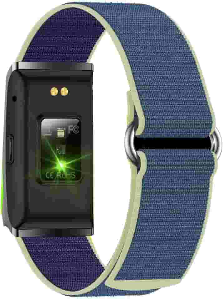 ASHATA Pulseira Inteligente, Rastreador de Fitness Com Step -count Heart Sleep Monitor, 40 Dias de Espera, 10m à Prova D'água, para Homens Mulheres Crianças (Azul)