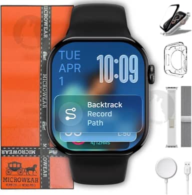 Smartwatch W11 PRO MINI Amoled MICROWEAR Serie 11 25/26 Whatsapp Masculino e feminino 42mm NFC Chatgpt Gps Decibeis Ip68 +Brindes (Preto)