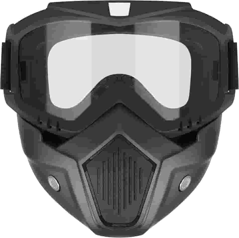 Máscara Tática Compatível Com Nerf Rival, Apollo, Zeus, Khaos, Atlas E Artemis Blasters Rival Airsoft Mask, Máscaras Pretas Removíveis Com Óculos Para Jogos De Tiro, Ciclismo, Festa De Cosplay