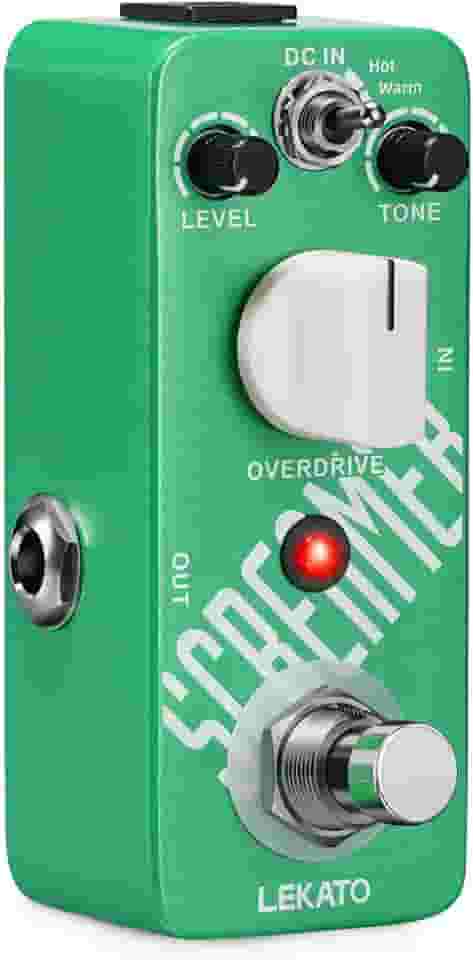 LEKATO Pedal De Overdrive Para Guitarra, Efeitos Vintage Verde Com Modos Quente E Quente, True Bypass Dc 9V, Mini Boost Guitarra Elétrica