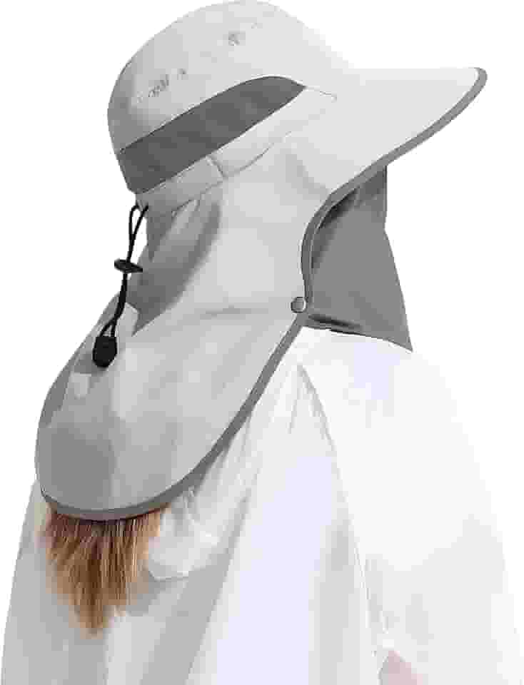 Chapéu de sol ao ar livre destacável aba facial FPS 50+ proteção UV viseira chapéu de pesca com aba de pescoço para homens e mulheres