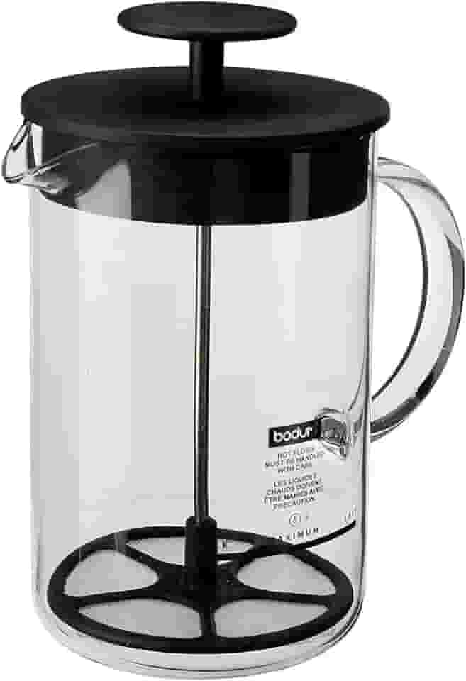 Espumador de leite manual Bodum Latteo 1446-01US4, 236 ml, preto