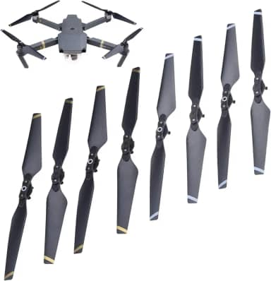 CamKix Hélices para DJI Mavic Pro - 2 conjuntos (8 lâminas) - preto - asas dobráveis de liberação rápida - testado em voo - acessório essencial DJI Mavic Pro - excelente confiabilidade e capacidade de