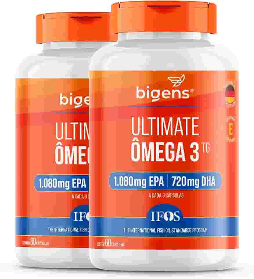 Ultimate Ômega 3 TG, Selo IFOS, 1.080mg EPA + 720mg DHA, 60 caps, Bigens (Kit2 2)