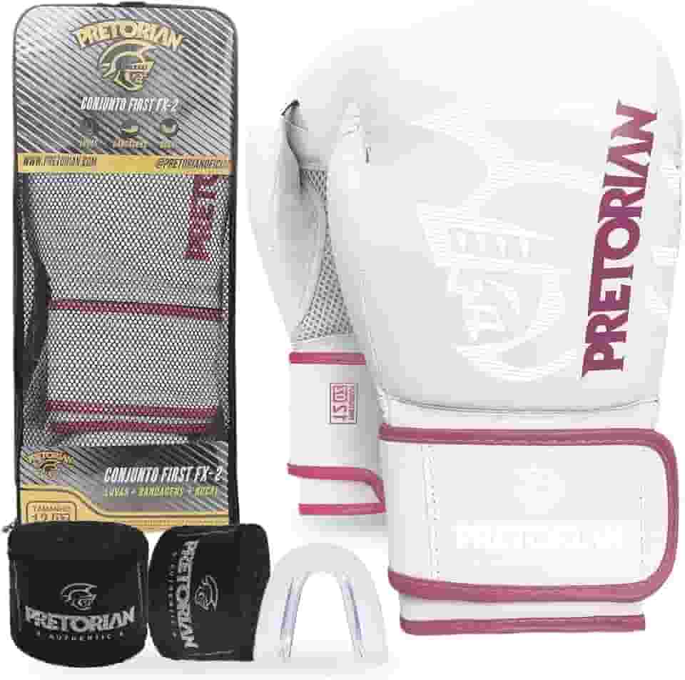 Luva de Boxe e Muay Thai FX2 Pretorian + Protetor Bucal + Bandagem 2.8M