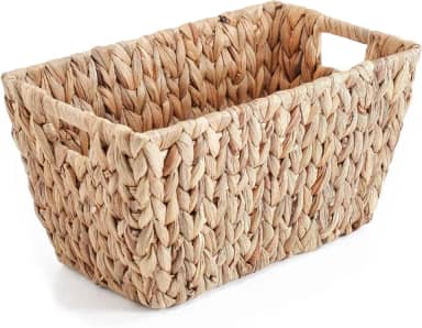 Oikos - Cesto Organizador Retangular com Alças 38cm de Palha Fibra Natural Resistente