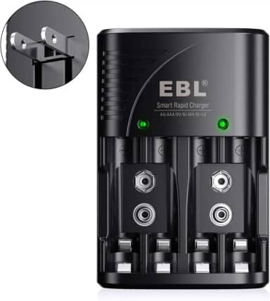 EBL Carregador Rápido Inteligente Aa Aaa para Baterias Recarregáveis Ni-Mh Ni-Cd Aa Aaa 9V
