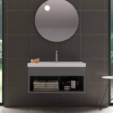 Gabinete com Cuba para Banheiro 100% MDF Gianduia Zoff