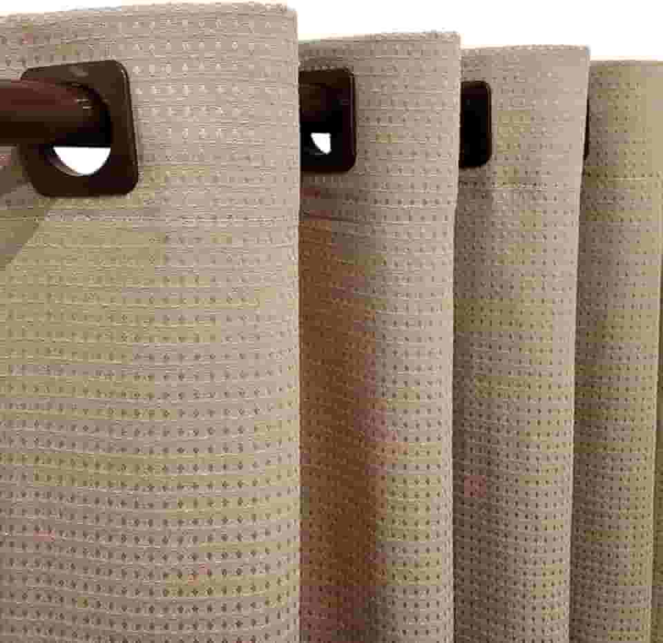 Cortina Tecido Piquet Bege 2,40x1,50 Sala Quarto Cozinha