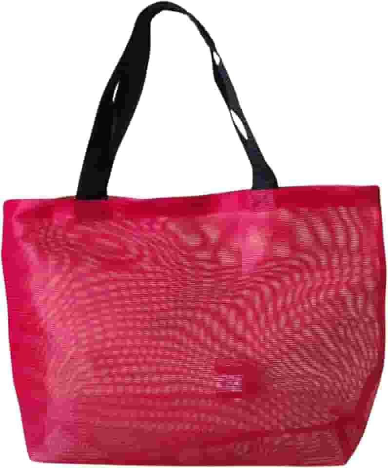 Bolsa Sacola Feminina Tela Praia Piscina Alça Dupla Ombro Reforçada Verão Lisa Colorida Tote Transparente Barata Simples