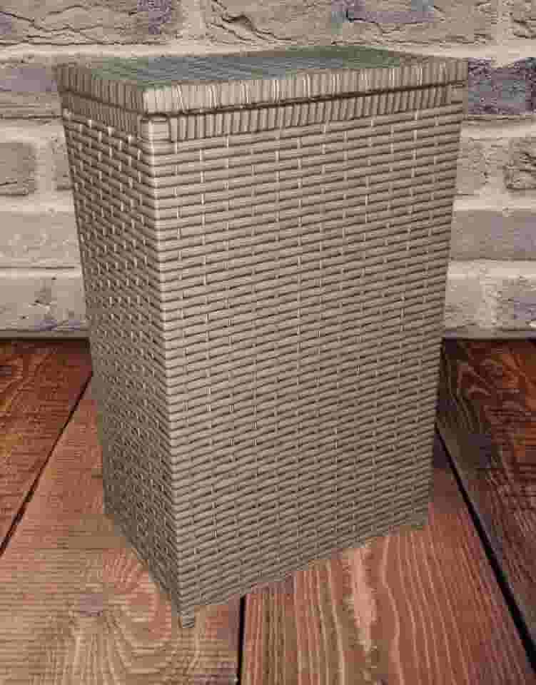 Cesto De Roupa Fibra Sintética 45 Litros Roupeiro 40x25x55 (Cappuccino)