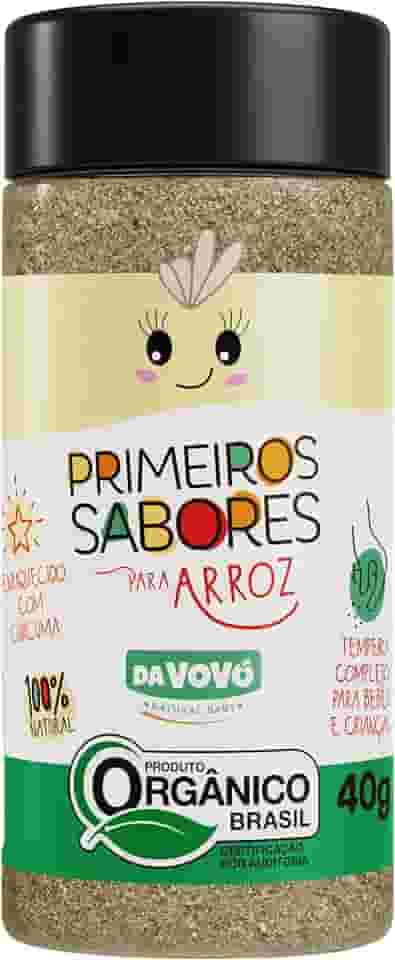 Da Vovó, Temperinho completo, Primeiro sabores, Para arroz, Enriquecido com Cúrcuma, Ideal para bebês e crianças, Orgânico, 40 Gramas