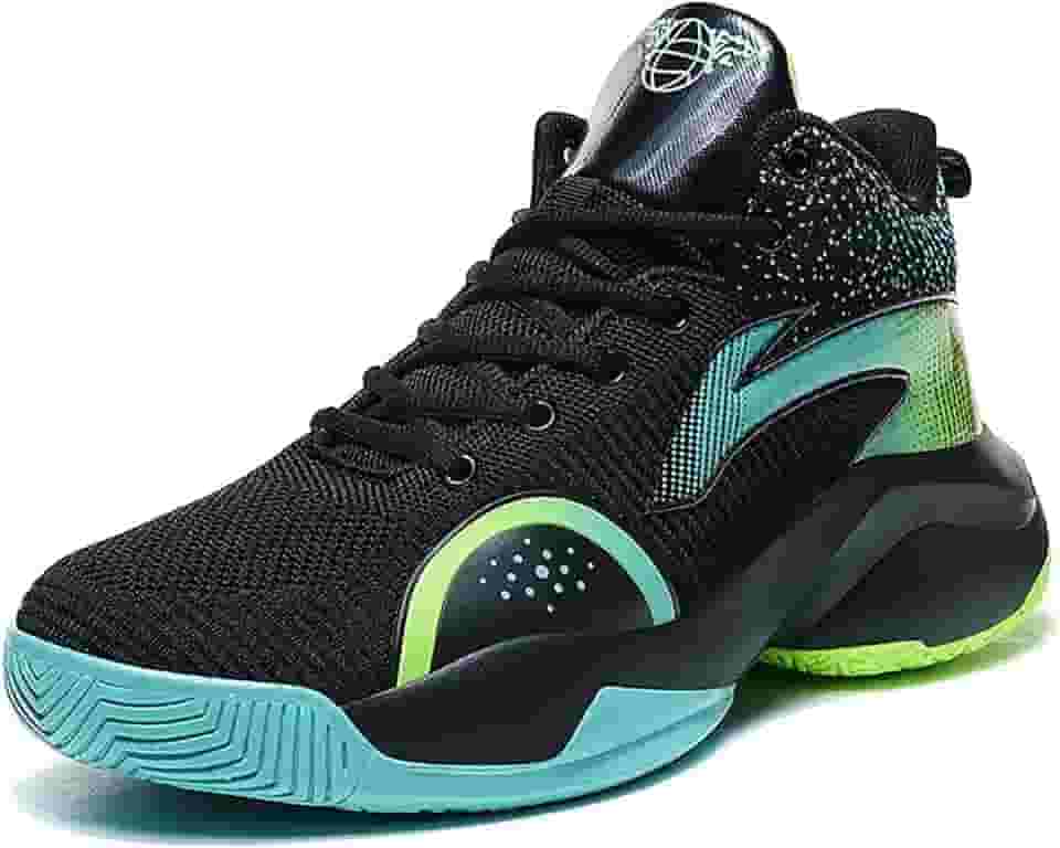 Bolognifi Tênis de basquete masculino de cano alto com alta elasticidade, respirabilidade e antiderrapante são adequados para adolescentes jogarem basquete e esportes ao ar livre Presente (Color : Bl