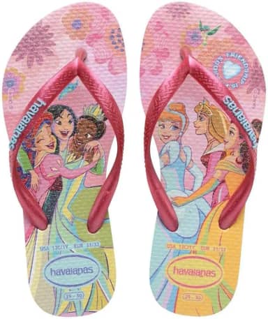Chinelo Havaianas Infantil, Princesas Slim Kids 31/2 Rosa, Havaianas