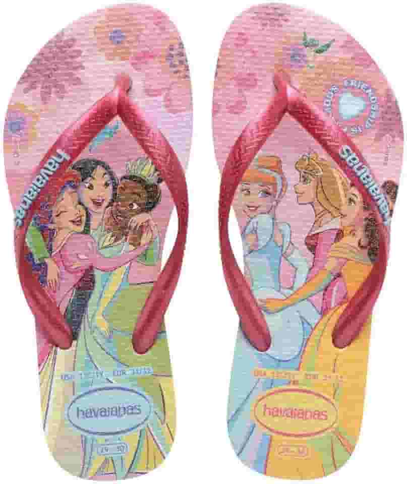 Chinelo Havaianas Infantil, Princesas Slim Kids 31/2 Rosa, Havaianas