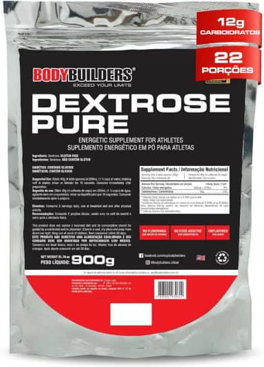 Dextrose Pura 900g - Bodybuilders
