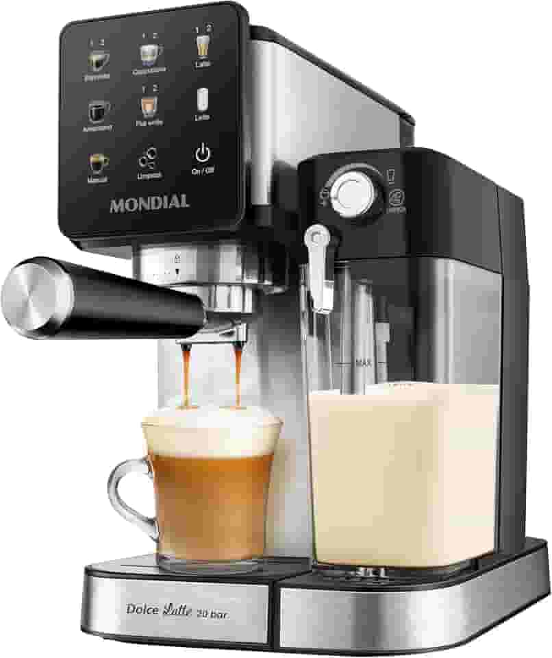 Cafeteira Espresso Dolce Latte 20 Bar, Mondial, Preto/Inox, 1350W, 220V - C-28-ECL