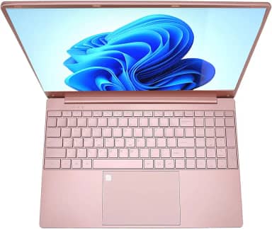 Laptop 1080P, Desbloqueio por Impressão Digital 100-240V 15,6 Polegadas HD Laptop 12GB RAM 128G ROM Rose Gold 7000mAh Bateria Com Teclado Numérico para Windows10 para Ambientes Externos (12+128G plugue da ue)