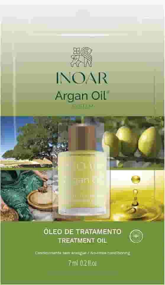 Inoar Óleo de Argan Blister – Ação Antioxidante, Hidratação, Brilho e Finalização com Redução de Frizz - 7ml