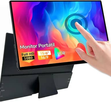 Monitor portátil 15,6 polegadas 1080P FHD USB-C HDMI para Jogos, IPS Extensor De Tela para Notebook, compatível com MacBook, PlayStation, Xbox e Nintendo Switch (Preto)